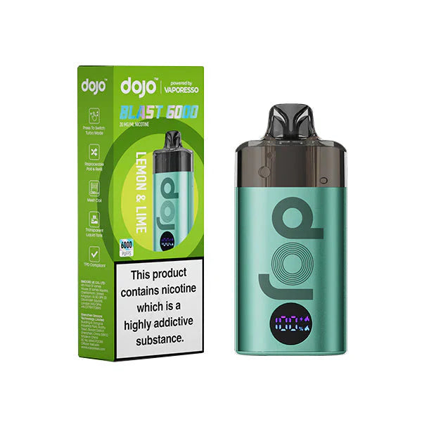 VAPORESSO DOJO BLAST 6000 PUFF DISPOSABLE POD KIT UK LEGAL