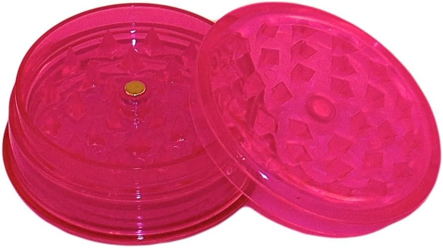 DRY HERB GRINDER 2 PIECE MAGNETIC PINK