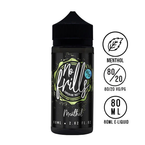 NO FRILLS 80ML SHORT FILL E-LIQUID IN 80/20