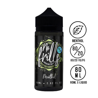 NO FRILLS 80ML SHORT FILL E-LIQUID IN 80/20