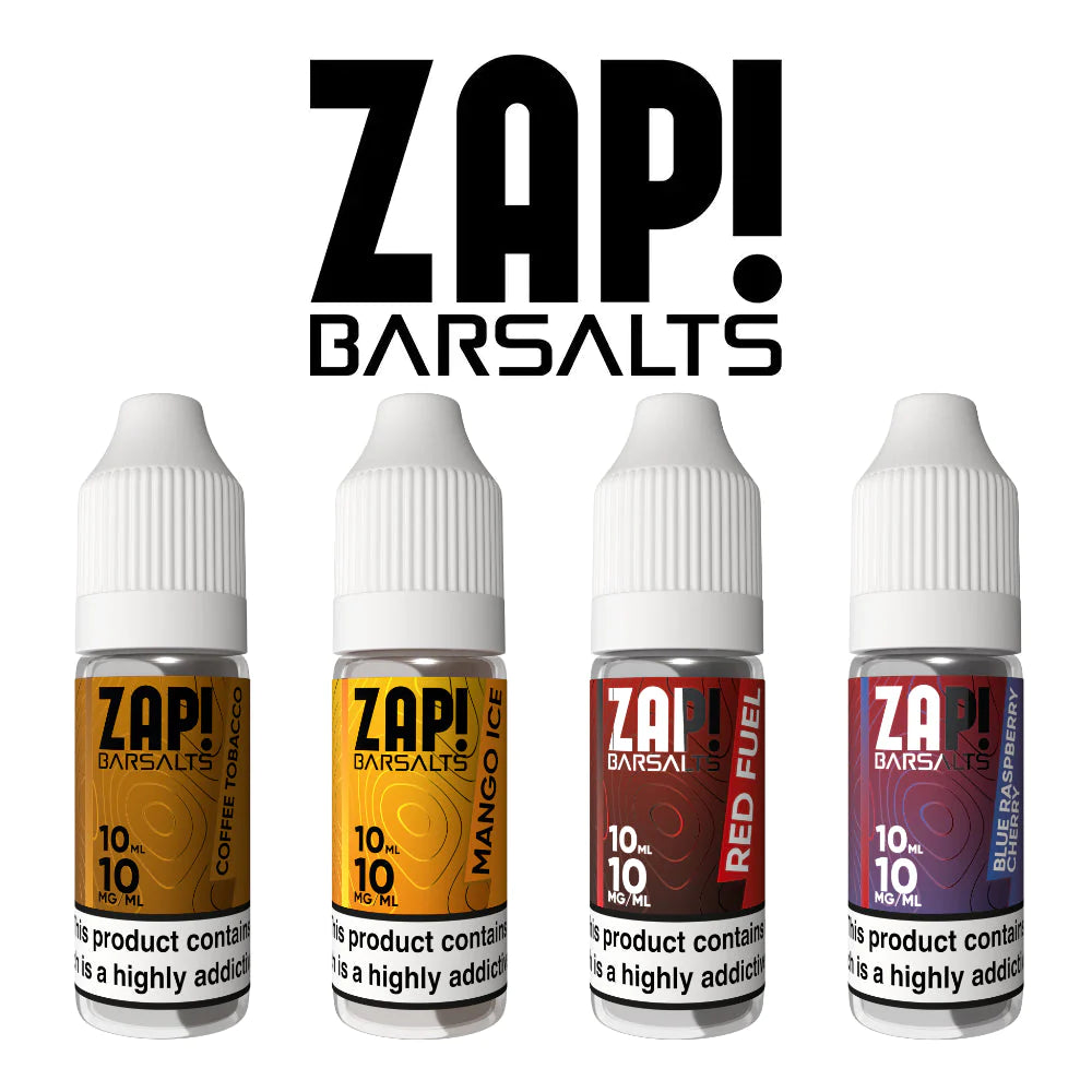 ZAP E LIQUIDS 10ML BAR NIC SALTS