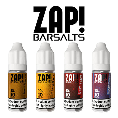 ZAP E LIQUIDS 10ML BAR NIC SALTS