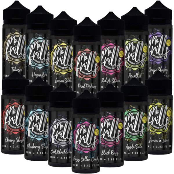 NO FRILLS 80ML SHORT FILL E-LIQUID IN 80/20