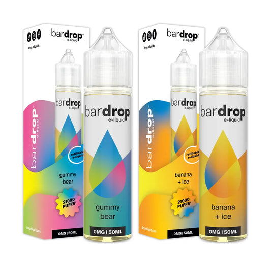 NEW! BAR DROP 50/50 SHORT FILL E LIQUID 50MLS