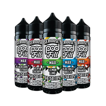 DOOZY VAPE POD FILL MAX 40ML 50/50 E LIQUID SHORTFILL