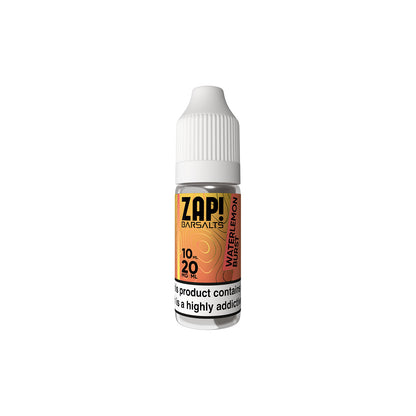 ZAP E LIQUIDS 10ML BAR NIC SALTS